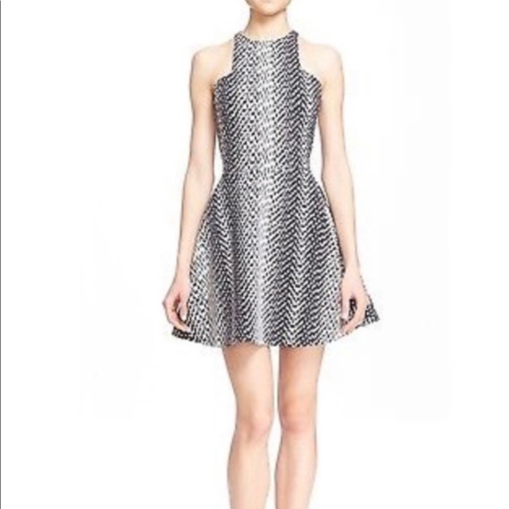 Elizabeth and James black&white cocktail dress